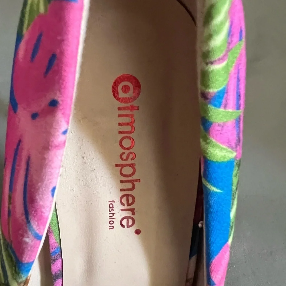 Atmosphere Tropical Floral Design Heels/Pumps 7